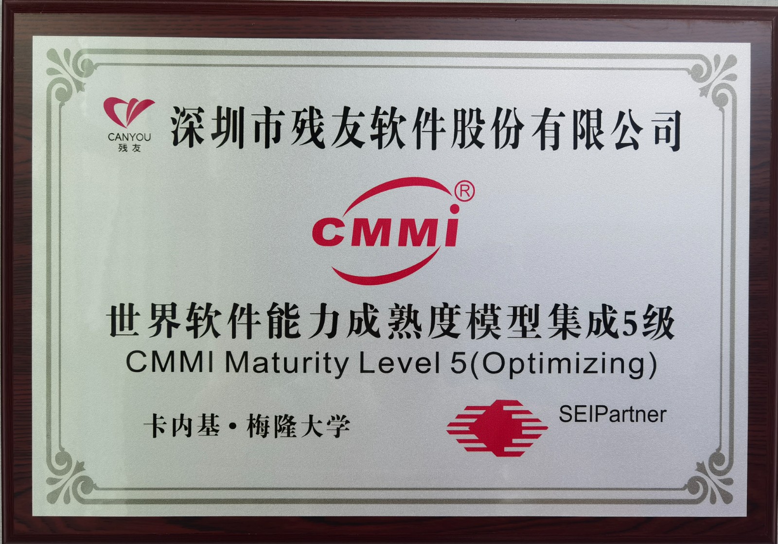 殘友軟件-世界軟件能力成熟度CMMI5級